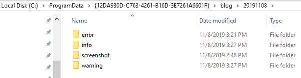 Ajan Hata Logları Görüntüsü
