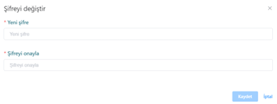 Personel Sİsteme Giriş Şifre Değiştirme